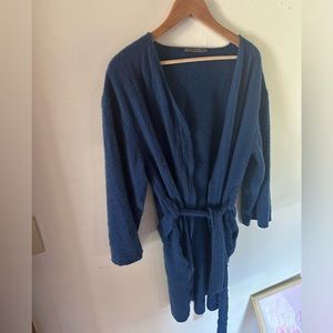 Denis Colomb 100% cashmere wrap sweater coat